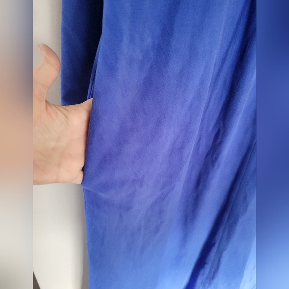 Vintage House Coat / Dressing Gown Embroidered Strawberry Detail Sz S -L - Picture 5 of 6